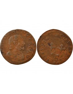 Frédéric-Henri d'Orange-Nassau 1 double tournois Cuivre 1641/0 Orange