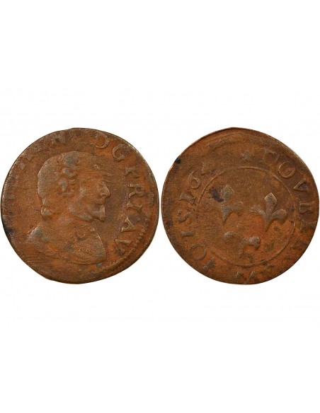 Frédéric-Henri d'Orange-Nassau 1 double tournois Cuivre 1641/0 Orange