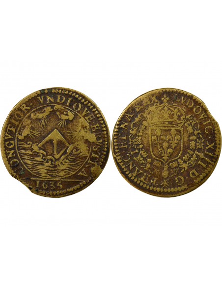 Louis XIII Jeton Laiton 1635