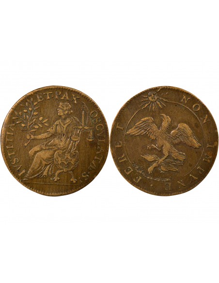 Louis XIV Justice Jeton Cuivre