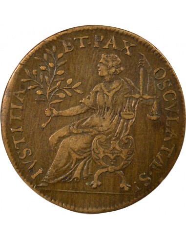 Louis XIV Justice Jeton Cuivre