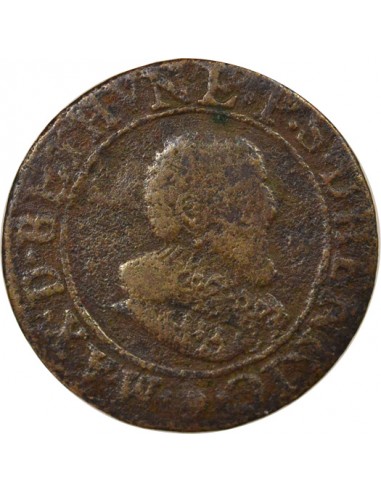 Maximilien de Béthune 1 double tournois Cuivre 1636 Henrichemont