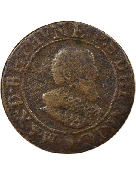Maximilien de Béthune 1 double tournois Cuivre 1636 Henrichemont