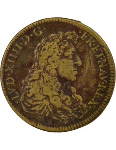 Louis XIV Bourgogne Jeton Laiton Après 1668 2