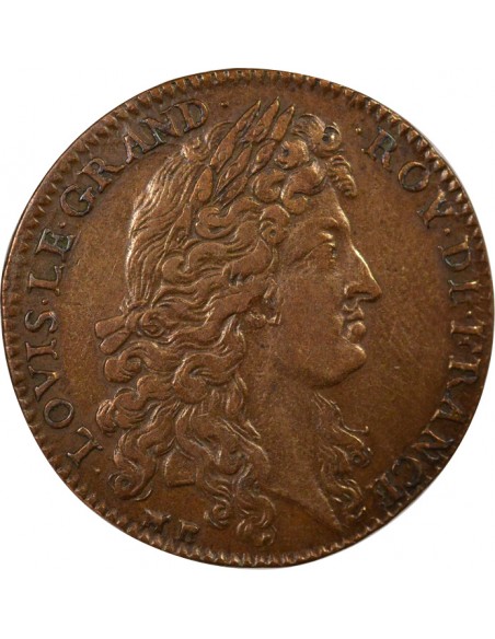 Louis XIV Trésor Royal Jeton Cuivre 1683 Nuremberg
