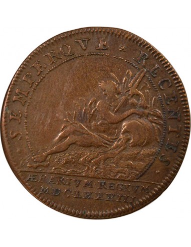 Louis XIV Trésor Royal Jeton Cuivre 1683 Nuremberg
