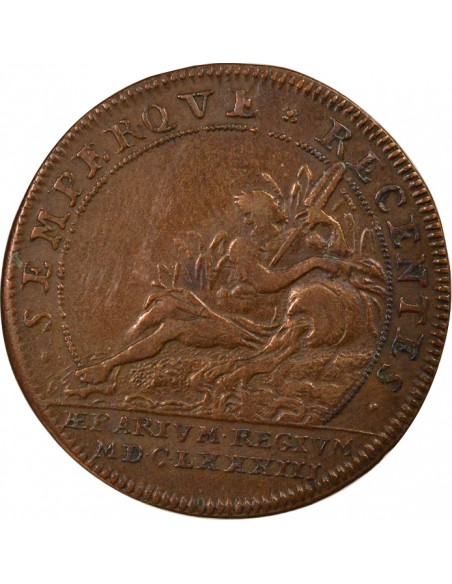 Louis XIV Trésor Royal Jeton Cuivre 1683 Nuremberg