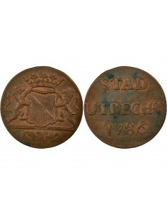 Pays-Bas 1 duit Cuivre 1786 Utrecht