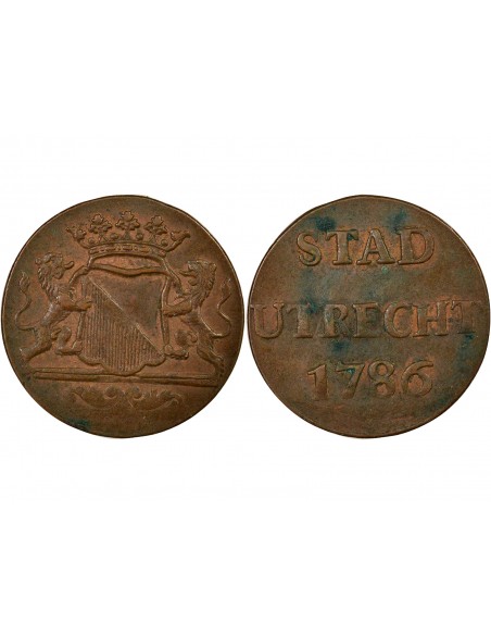 Pays-Bas 1 duit Cuivre 1786 Utrecht