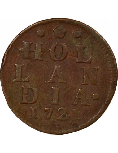 Pays-Bas 1 duit Cuivre 1721 Dordrecht