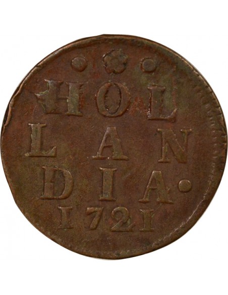 Pays-Bas 1 duit Cuivre 1721 Dordrecht