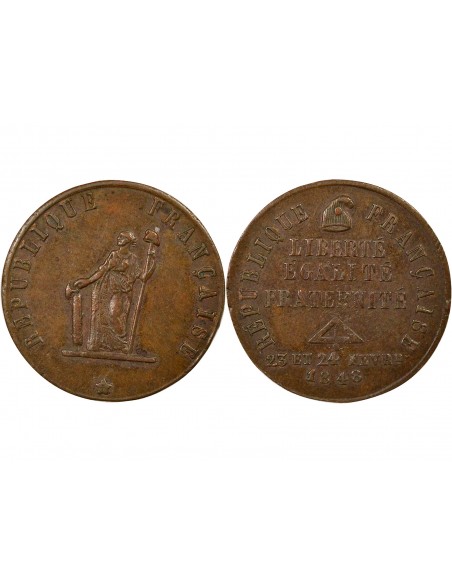 Soulèvement Février 1848 Jeton Cuivre 1848