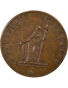 Soulèvement Février 1848 Jeton Cuivre 1848 2