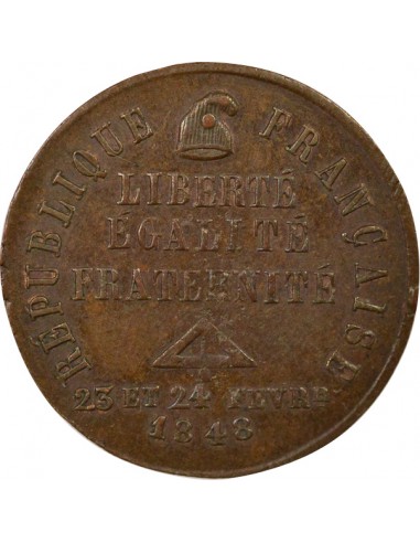 Soulèvement Février 1848 Jeton Cuivre 1848