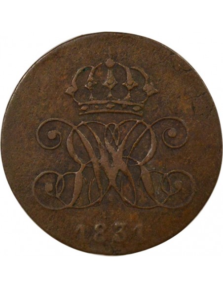 Allemagne Guillaume IV 1 pfennig Cuivre 1831