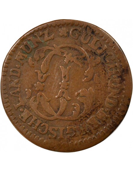 Etats Allemands (Prusse) Charles-Théodore de Bavière 1/4 stuber Cuivre 1784