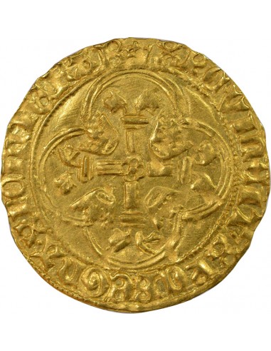 Louis XI A la Couronne 1 ecu d'or à la couronne Or 1461-1474 Y Bourges