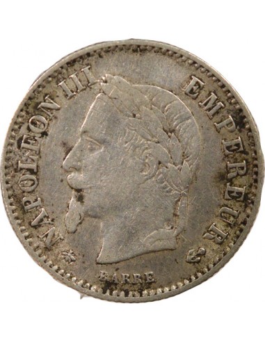Bonaparte Charles Louis Napoléon (Napoléon III) Grand Module 20 centimes Argent 1868 A - Paris