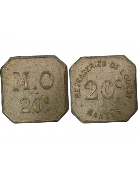 Messageries de l'Ouest 10 centimes Zinc Nickelé
