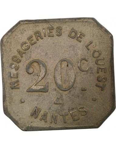 Messageries de l'Ouest 10 centimes Zinc Nickelé