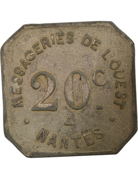 Messageries de l'Ouest 10 centimes Zinc Nickelé