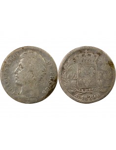 Charles X 1/2 franc Argent 1829 H La Rochelle