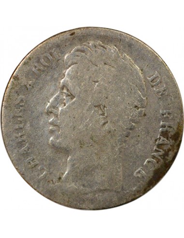 Charles X 1/2 franc Argent 1829 H La Rochelle