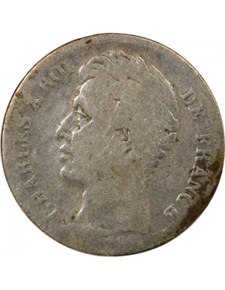 Charles X 1/2 franc Argent 1829 H La Rochelle