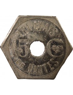 Tramways de Nantes 20 centimes Zinc Nickelé 2