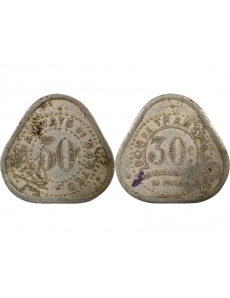 Tramways de Nantes 30 centimes Aluminium