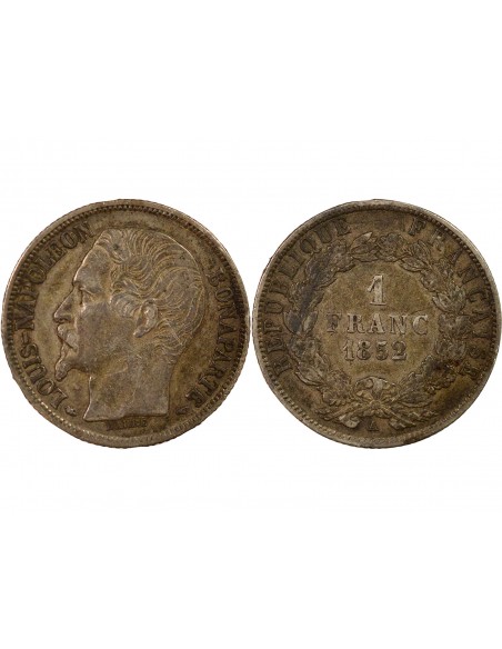 Louis-Napoléon Bonaparte 1 franc Argent 1852 A - Paris