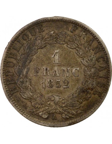 Louis-Napoléon Bonaparte 1 franc Argent 1852 A - Paris