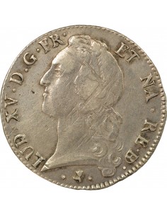 Louis XV Au Bandeau 1 écu Argent 1770 Pau 2
