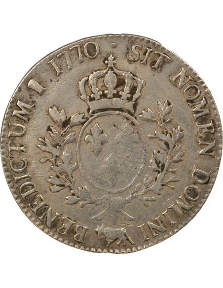 Louis XV Au Bandeau 1 écu Argent 1770 Pau