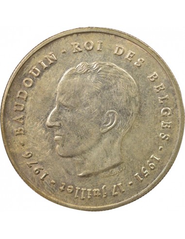 Roi des Belges 25 Ans de Règne 250 francs Argent 1976 B. Bruxelles