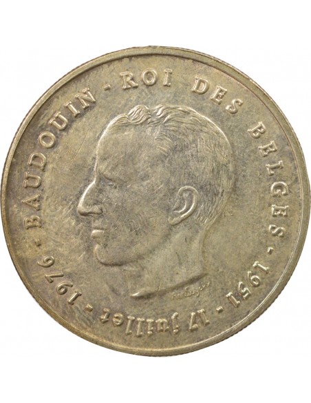 Roi des Belges 25 Ans de Règne 250 francs Argent 1976 B. Bruxelles