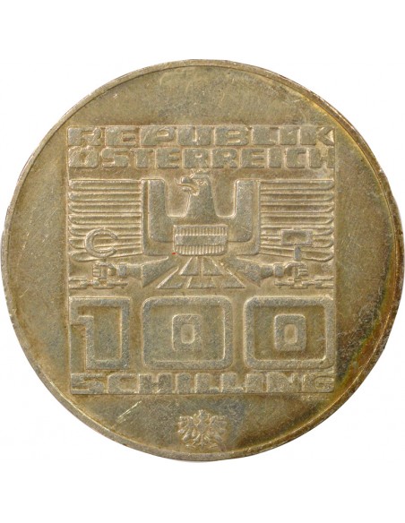 Autriche Jeux Olympiques d’Innsbruck 100 schilling Argent 1976 Hall