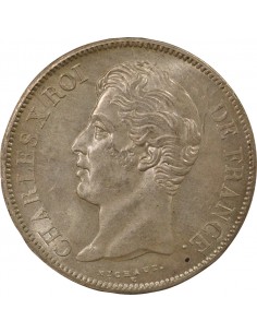 Charles X Tranche en Creux 5 francs Argent 1830 H La Rochelle 2