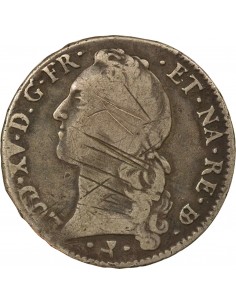 Louis XV Au Bandeau 1 écu Argent 1757-1767 Pau 2