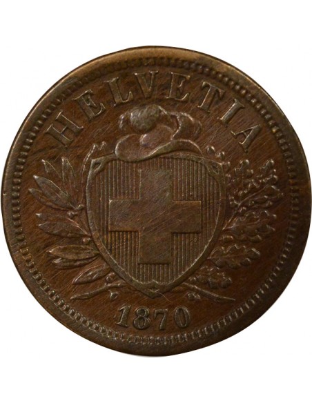 Léger 2 centimes Bronze 1870 Berne