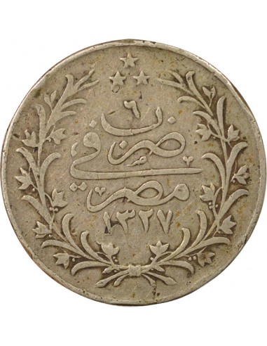 Empire Ottoman Mehmed V 10 qirsh Argent 1913/1914 H Heaton