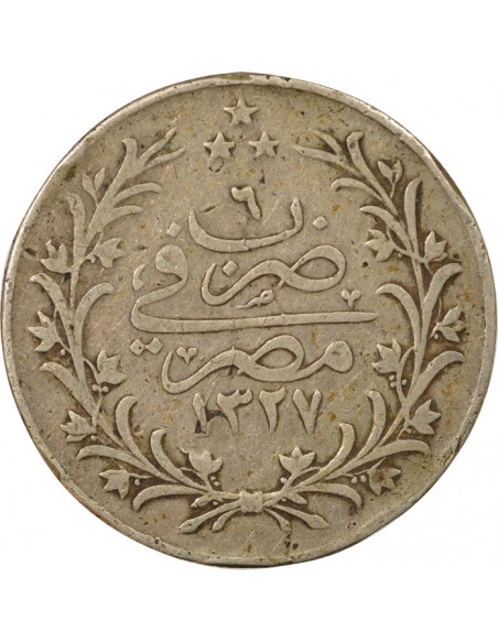 Empire Ottoman Mehmed V 10 qirsh Argent 1913/1914 H Heaton