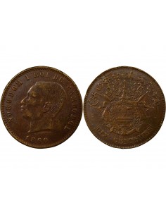 Cambodge Norodom Ier 10 centimes Bronze 1860