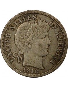 USA Barber Dime 1 dime Argent 1916 Philadelphie 2