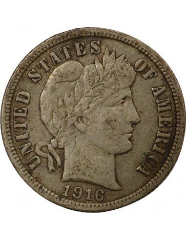 USA Barber Dime 1 dime Argent 1916 Philadelphie