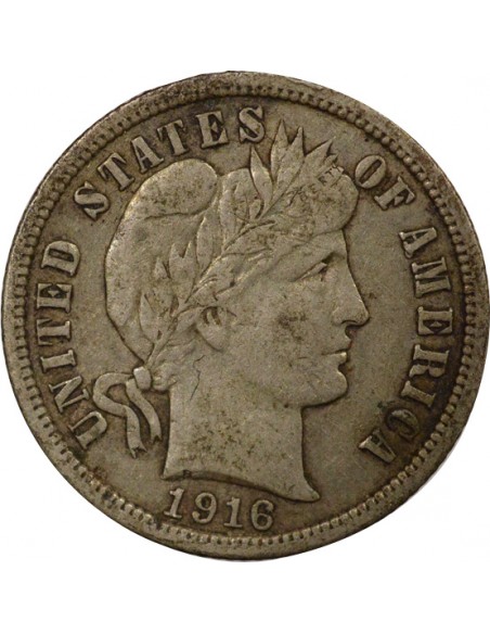 USA Barber Dime 1 dime Argent 1916 Philadelphie
