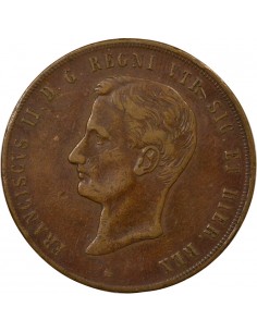 Royaume des Deux-Siciles François II 10 tornesi Cuivre 1859 R Rome 2