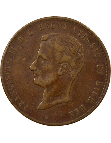 Royaume des Deux-Siciles François II 10 tornesi Cuivre 1859 R Rome