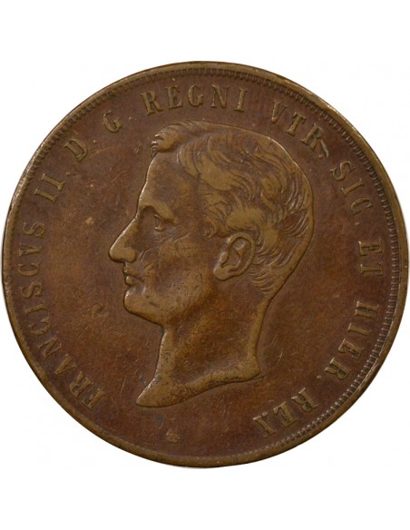 Royaume des Deux-Siciles François II 10 tornesi Cuivre 1859 R Rome