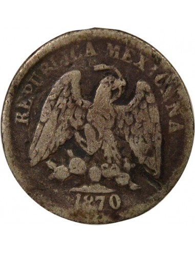 Mexique 5 centavos Argent 1870 Mo Mexico City
